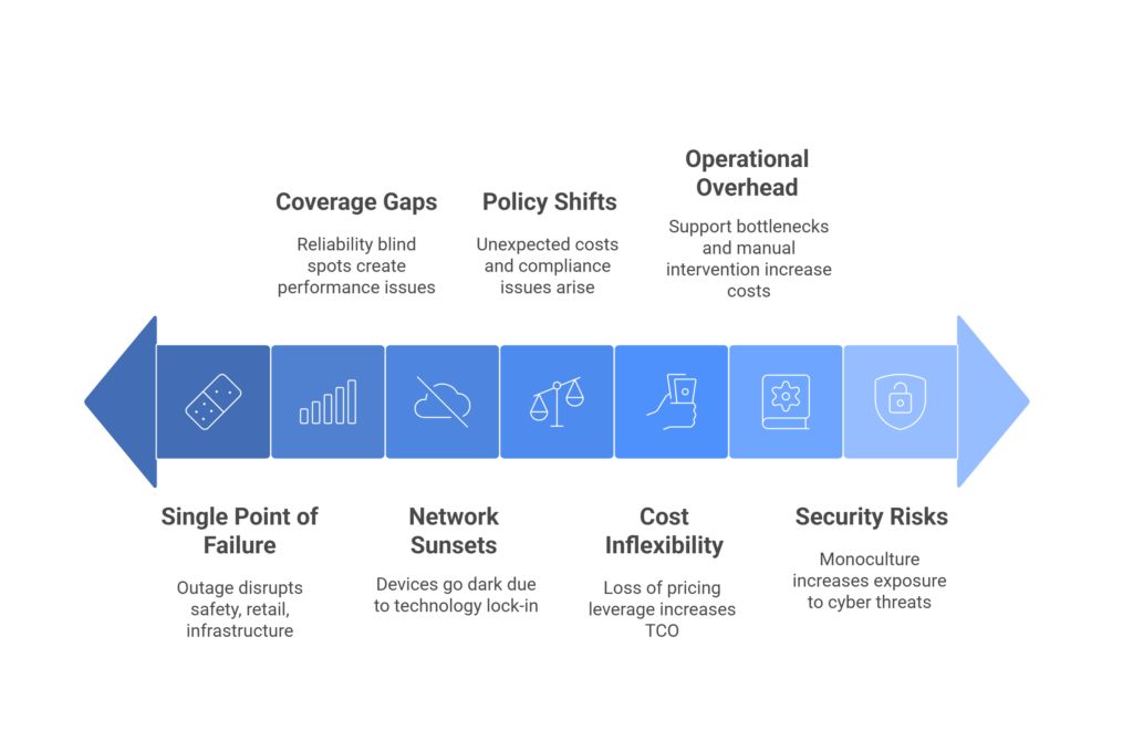 Risks of Single-Carrier IoT