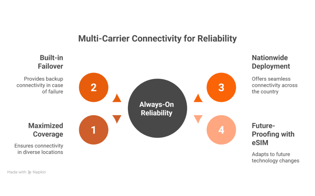 Multi-Carrier Connectivity for “Always-On” Reliability