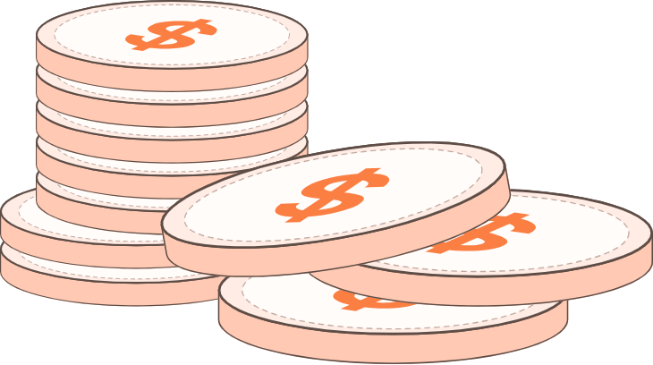 Coins illustration - Save on connectivity