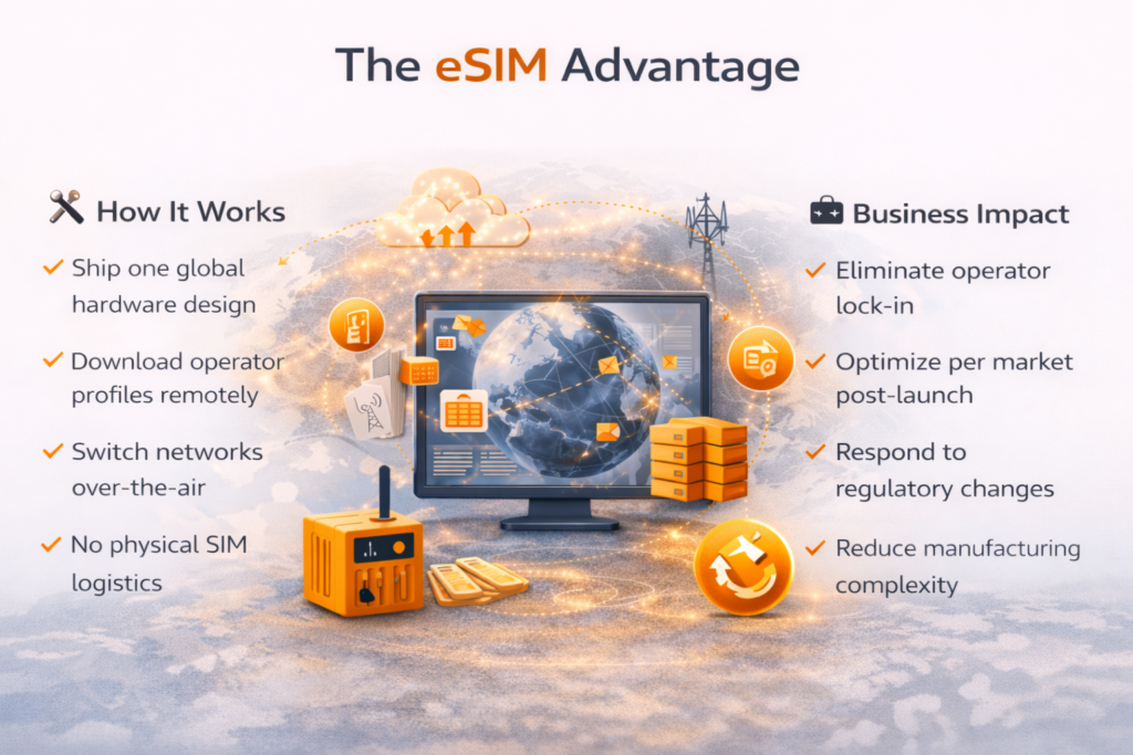 The advantages of an eSIM in CMP