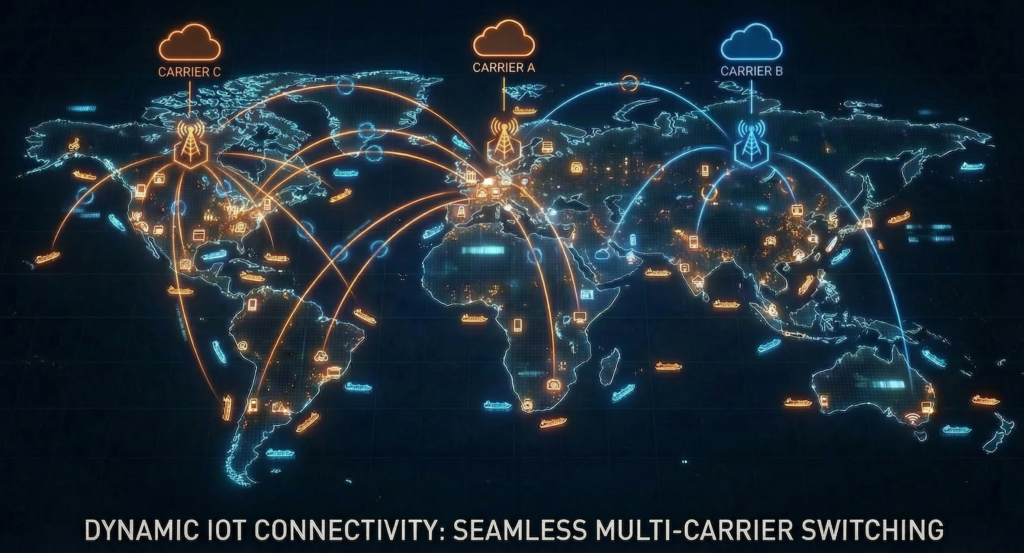 multi-carrier eSIM connectivity across global IoT networks
