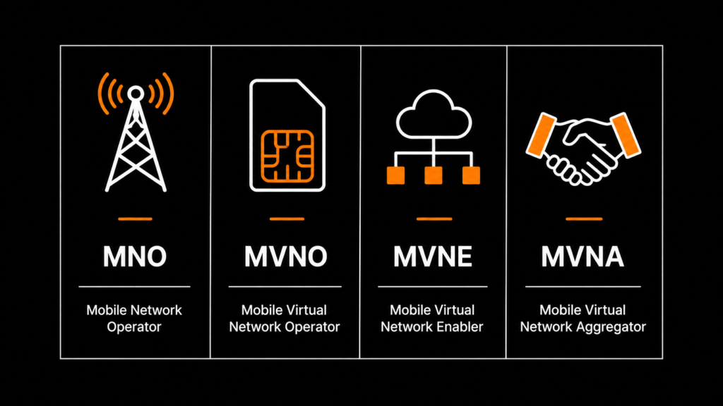 MNO vs MVNO vs MVNE vs MVNA: 2026 Buyer’s Decision Guide