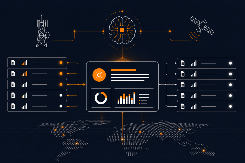 An operational AI layer working quietly in the background — anomalies caught, invoices reconciled.
